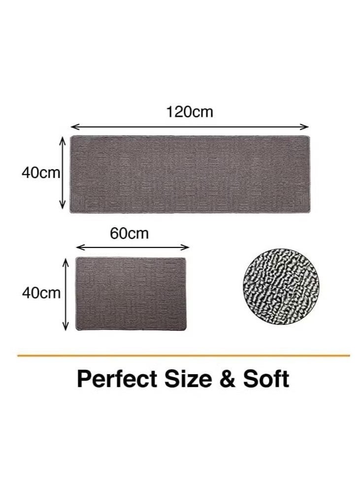 MunKan 2-pcs Kitchen Rug Mat Set-Cushioned Anti-Fatigue Runner Floor Comfort mats-kitchen mat Set-Help relieve pressure while cooking-Non-slip Mat for all Rooms & Kitchen, store and much more.. ( Colorful Marble ) - Image 2